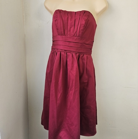 David's Bridal /Women's Red Apple Strapless Dress 2 Elegant, Cocktail, - Picture 2 of 8